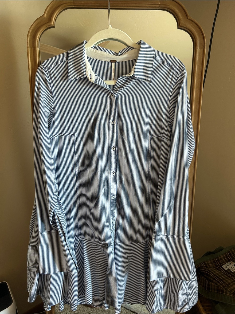 Free People striped shirt dress